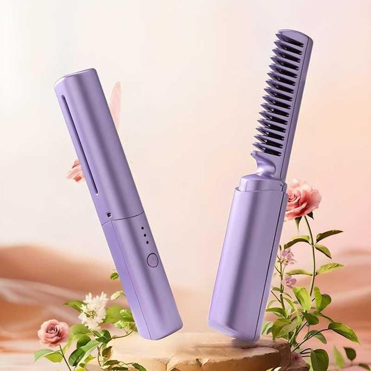 Mini Rechargeable Hair Straightener & Hot Comb