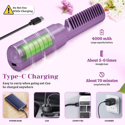 Mini Rechargeable Hair Straightener & Hot Comb